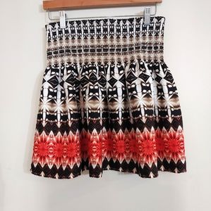 Stretch waist mini skirt